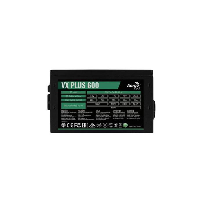 Блок питания AeroCool VX PLUS 600W (600 Вт)