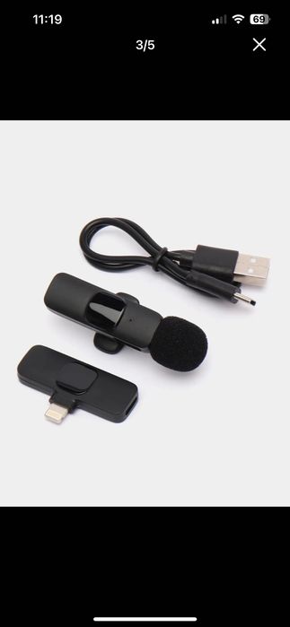 Беспроводной микрофон, петличка для телефона IOS и Android