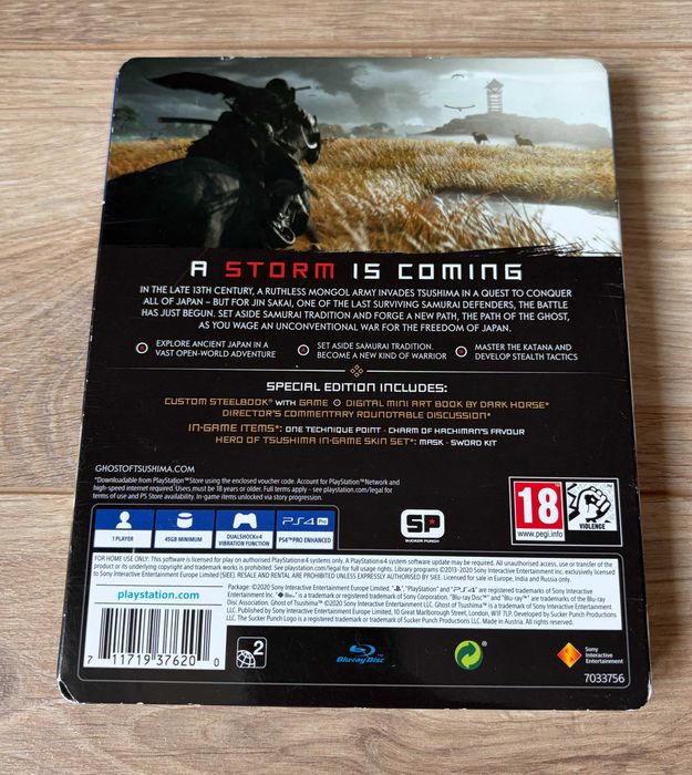 Ghost Of Tsushima PS4 Special Steelbook Edition