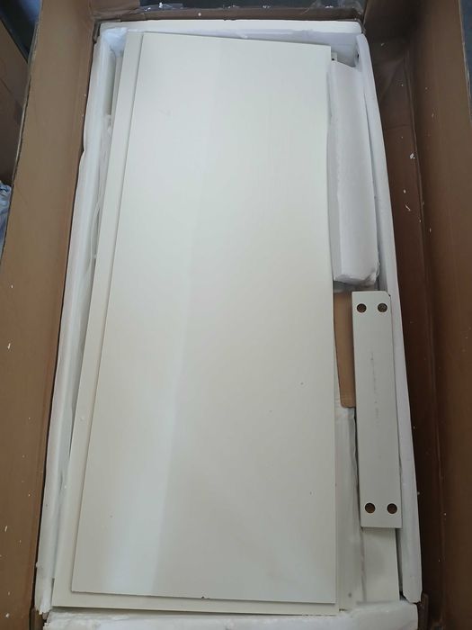 Lada depozitare HOOBRO retro alba, 100 cm, 100kg, capac sigur