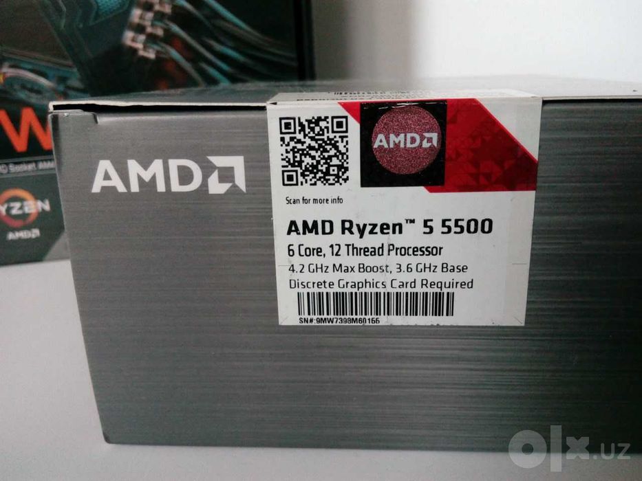процессор  AMD Ryzen 5 5500 +кулер запечатаные