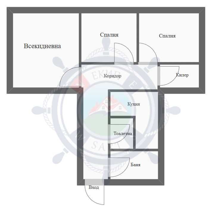Четиристаен обзаведен апартамент в Цветен квартал, гр.Варна