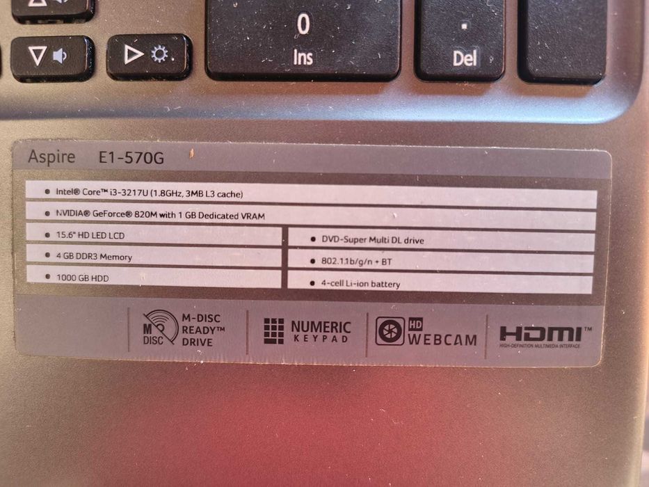 Laptop Acer aspire E1 570-g