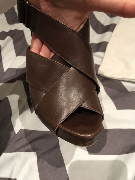 Hermes, sandale stil gladiator din piele 39,5