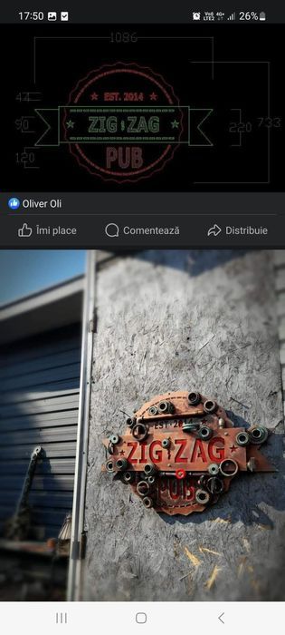 Logo firme din tabla debitata