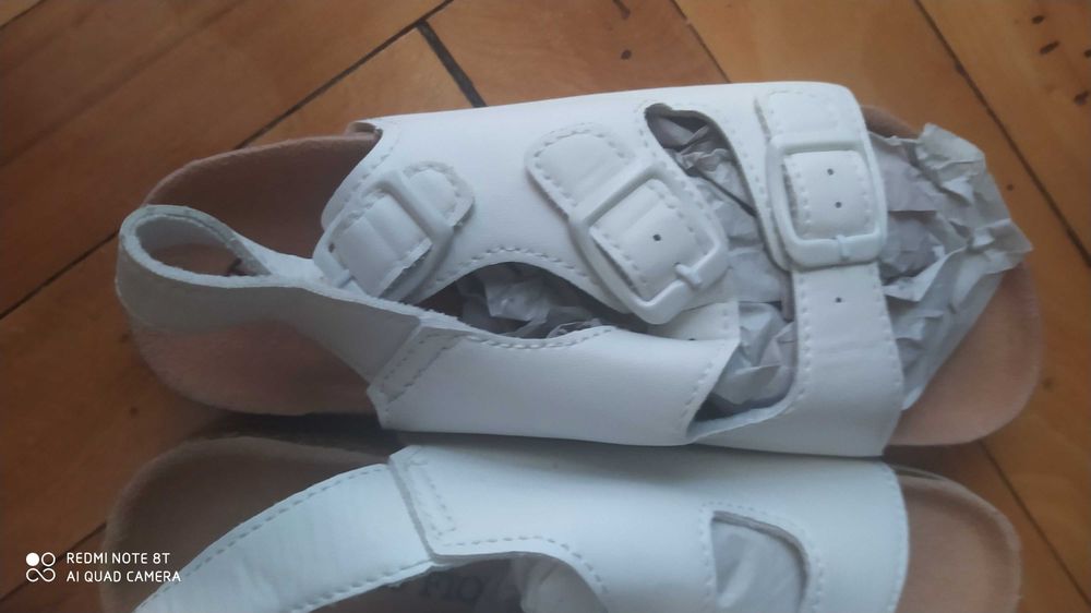 Нови 33н бели сандали Miss Fiori от естествена кожа