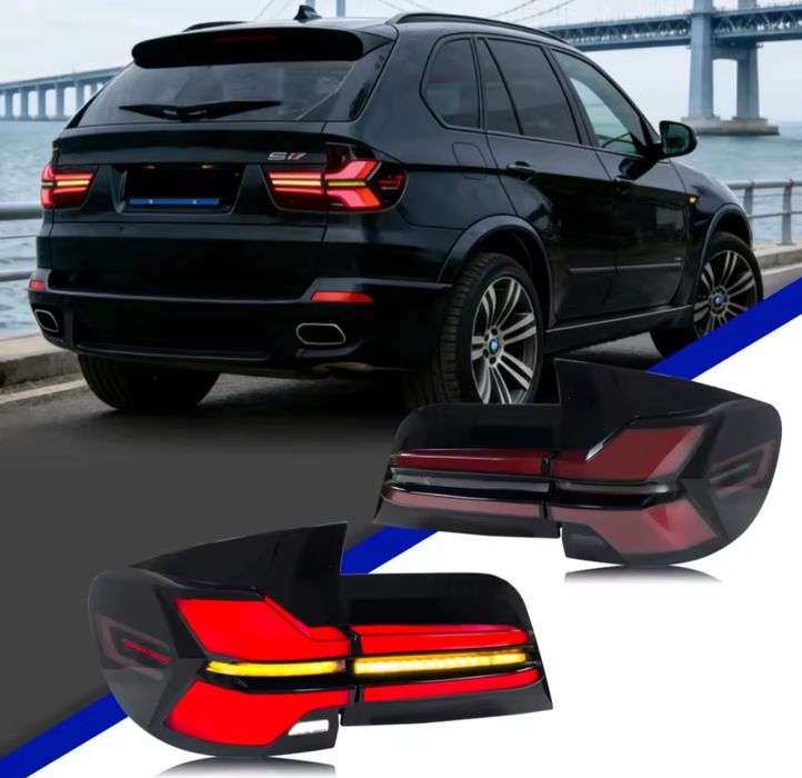 ЛЕД Стопове BMW X5 E70 тип G05 визия, динамични мигачи, фейслифт тунинг модерна визия, ярки светлини, plug and play монтаж upgrade за БМВ Х5 E70