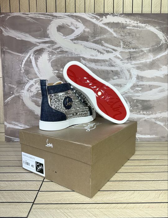 Christian Louboutin High White Blue