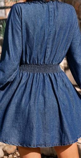 Елегантна дънкова рокля