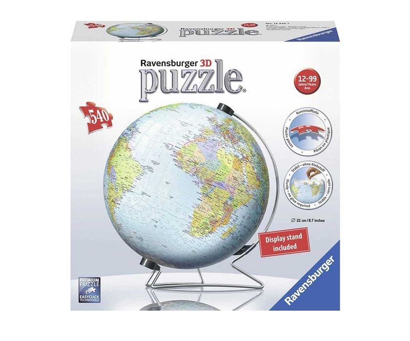 3D Пъзел Ravensburger 540 ел. Глобус