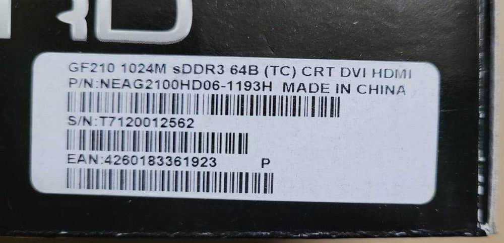 Видеокарта Gainward GeForce 210 1Gb