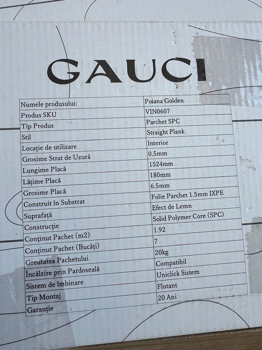 Parchet SPC Gauci Poiana Golden 15 m2