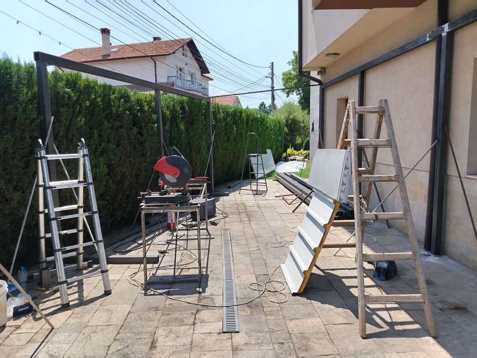 Метални конструкции за къщички, навеси,гаражи и други