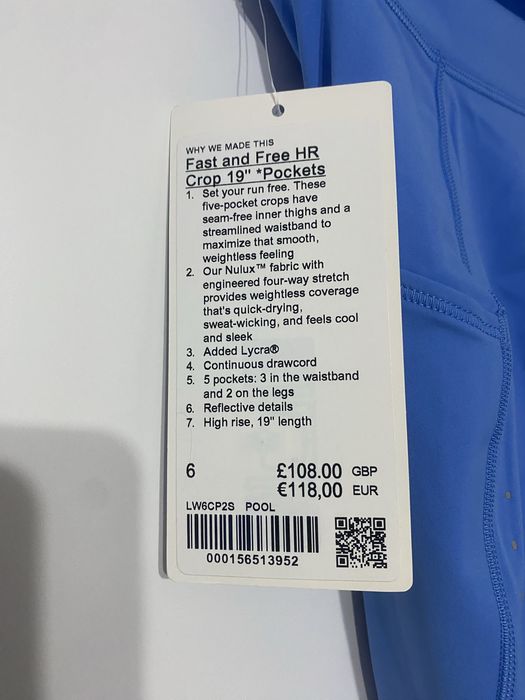 Lululemon colanti 3/4 marimea 6