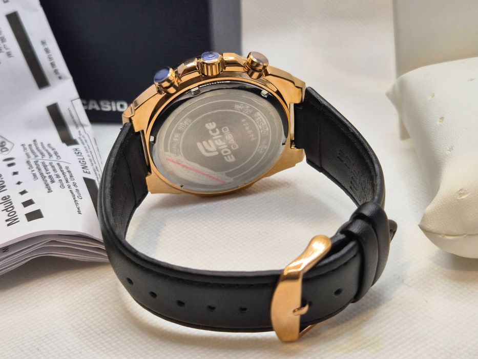 Ceas Sport Barbati Casio Edifice efr569 Cronograf, gold-black , Nou,Original,Garantie 2 ani