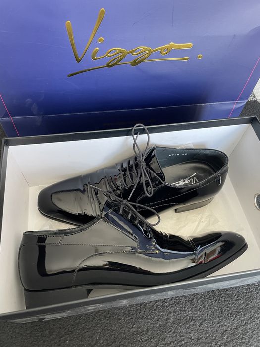 Pantofi Smoking piele lacuita negri-Viggo