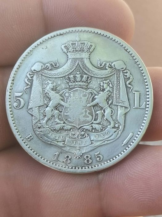 Lot 2 monede de 5 lei 1885 plus una din aur rara plus un ceas aur