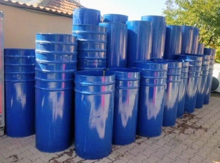 Butoaie metalice din tablă, capacitate 220L, cu capac mare