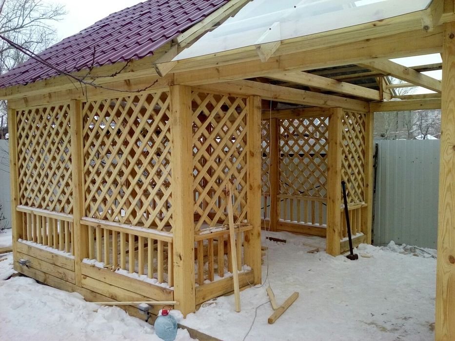 Строительство веранд, навесов, беседок из дерева и металла