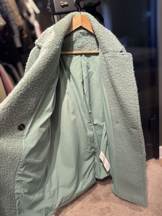Palton teddy turquoise S/M