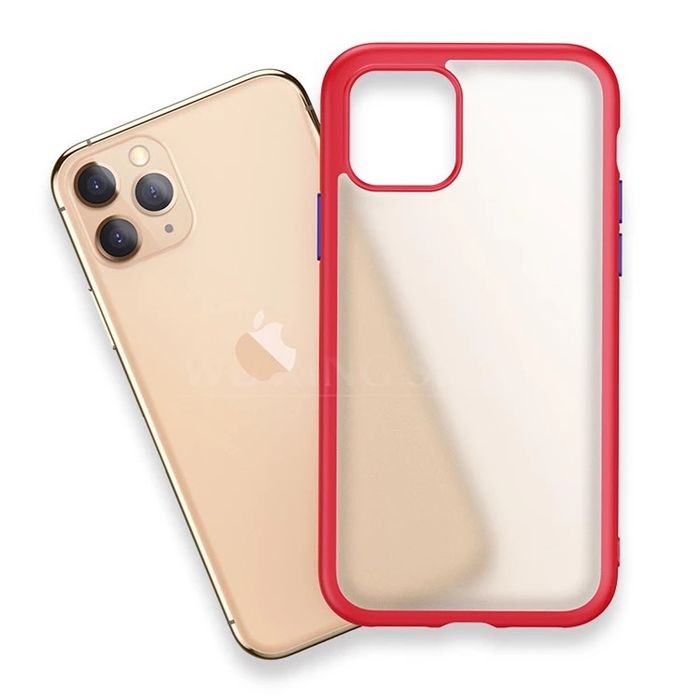Iphone 11/12/13 PRO MAX Husa 0,5mm Rama Silicon Cu Spate Plastic Mat