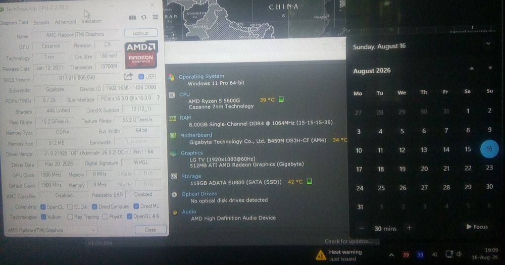 Vând/Schimb unitate/PC AM4 Ryzen 5 5600G cu Vega 7,SSD: