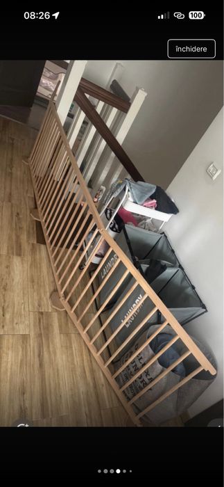 Tarc copii / protectie scari/ gard lemn masiv LMB KIDS