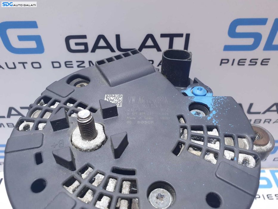 Alternator 14V 180A Seat Alhambra 2.0 TDI 2010 - 2016 Cod 03L903024F [AV1588]
