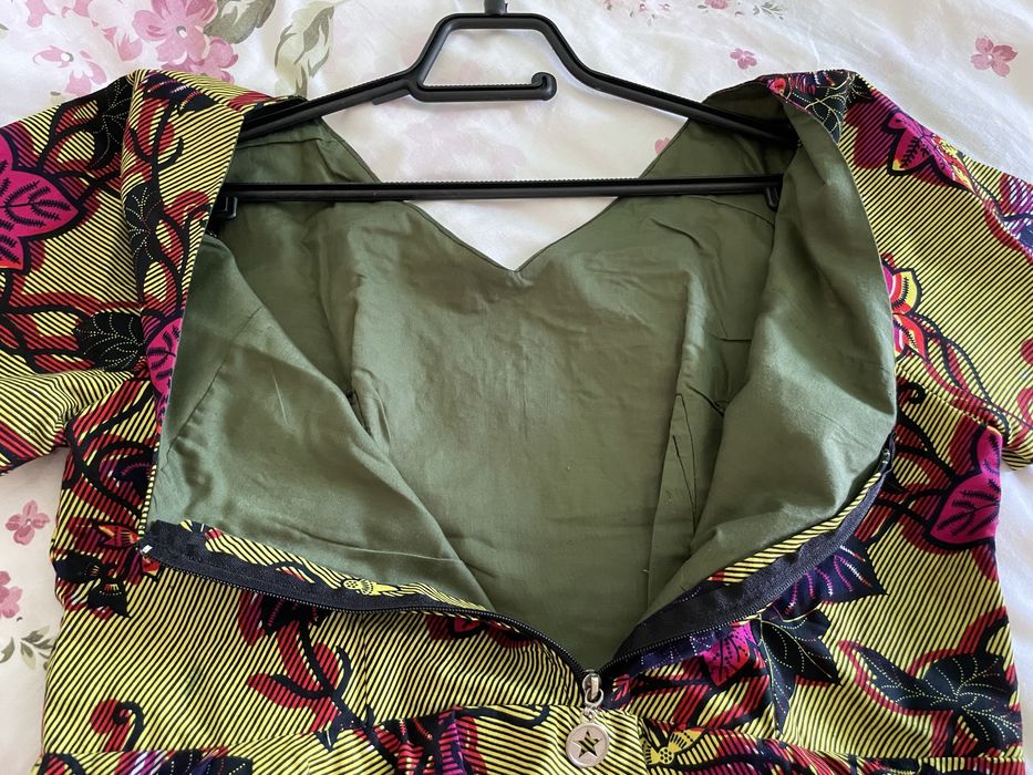 2бр пъстри африкански бохо топ блузи wax print L