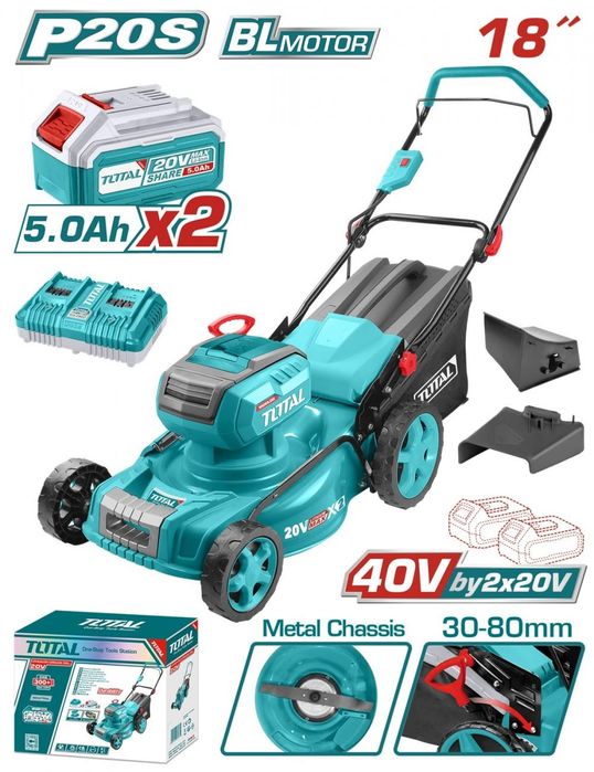 MASINA TUNS IARBA - 40V 2 acumulatori Total