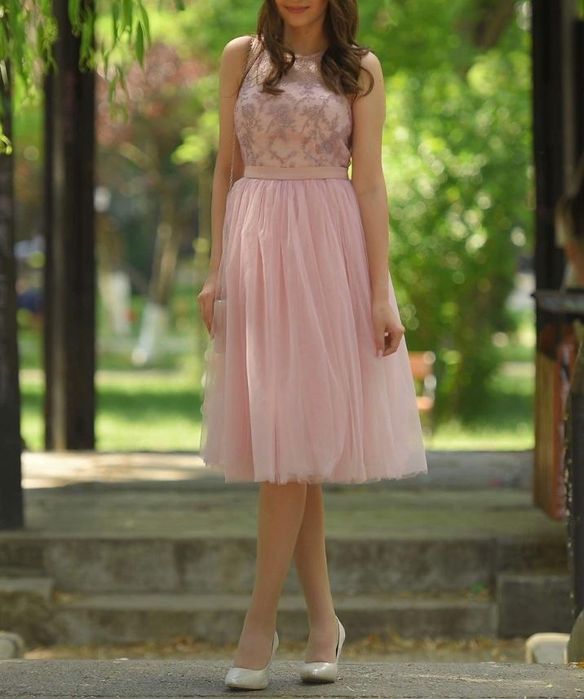 Vând rochie roz pudra pt banchet/ocazie/cocktail