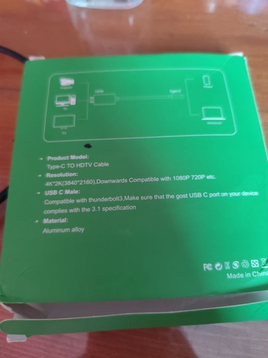 Кабел Type C  to HDMI