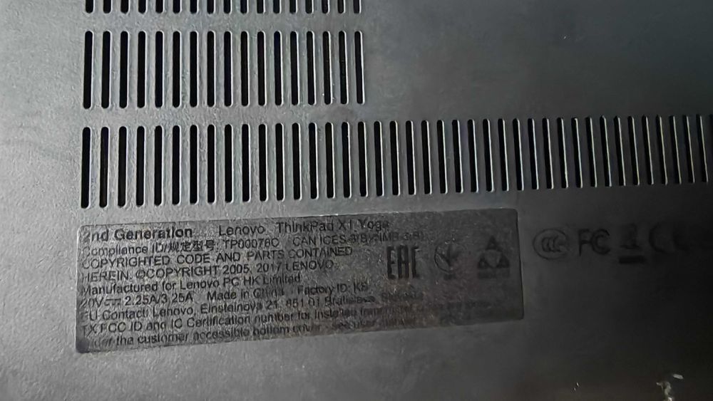 ThinkPad X1 Yoga 2nd 14.1" I7 gen 7 complet nu porneste