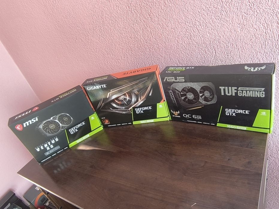 MSI, Asus, Gigabyte  1660 super, ti ; 6gb