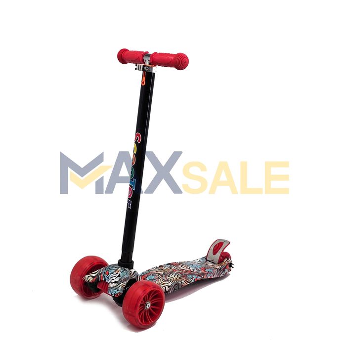 Детска триколка тротинетка различни цветове с 3 светещи колела