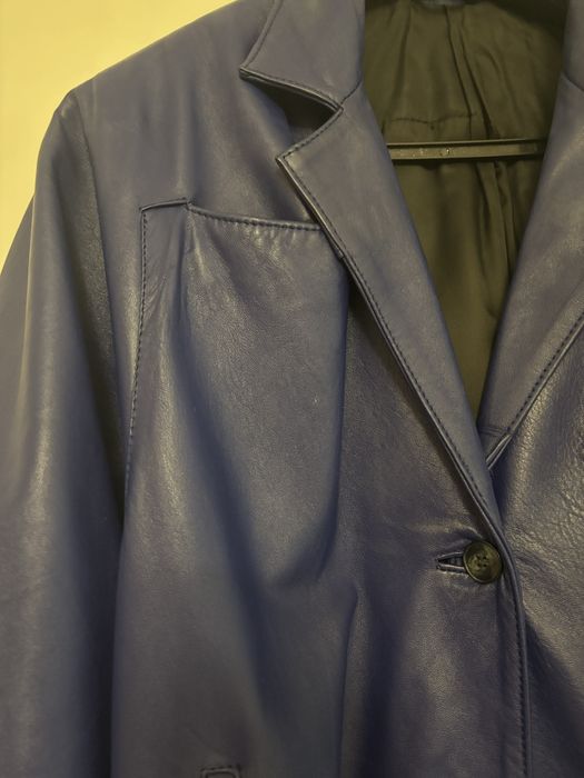 Haină damă din piele de oaie cu patru buzunare