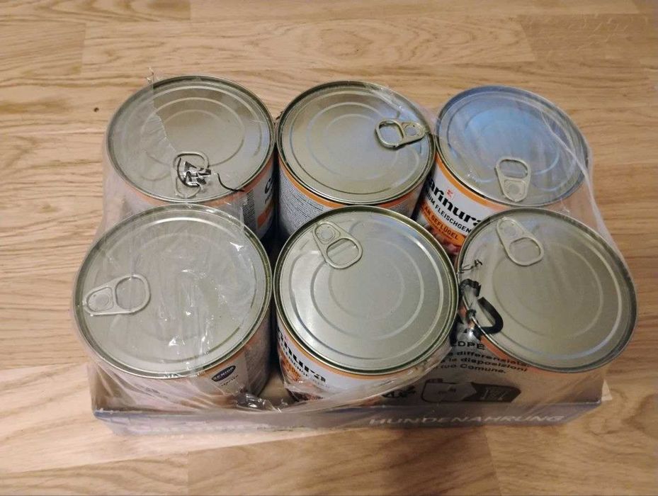Висок клас консерви Кучешка храна от Кауфланд- Carinura 800 g, 6 броя.