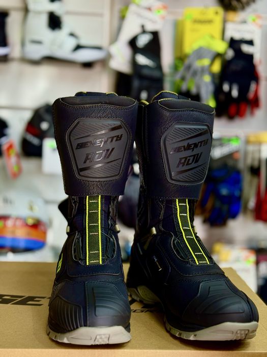 Cizme Moto Adventure Seventy Degrees Stelvio Verde Fluo