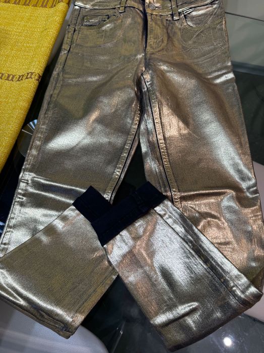 Панталон Златен ластична плътна материя.LIU.JO  размер S-M