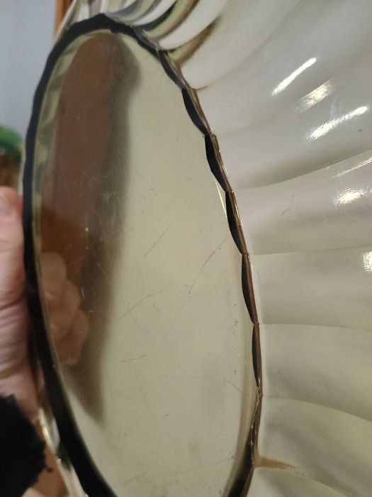 Farfurie bol servire sticla presata fumurie vintage retro