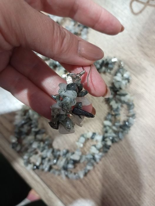 Комплект с натурального  агата