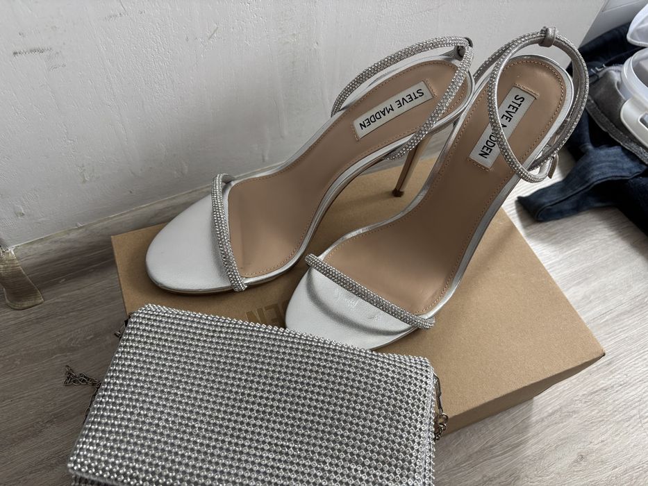 Сандали на висок ток STEVE MADDEN + чанта ПОДАРЪК