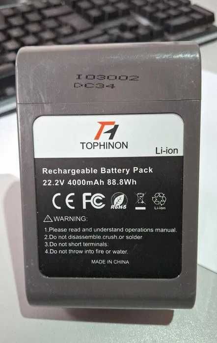 Baterie HT TopHinon, pentru Dyson DC31–DC46 , 22.2V, 4000mAh, tip BB