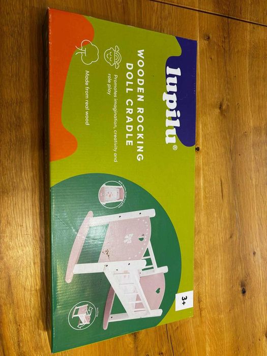 Lupilu Wooden Rocking Doll Cradle / Patut pentru papusi (nou)