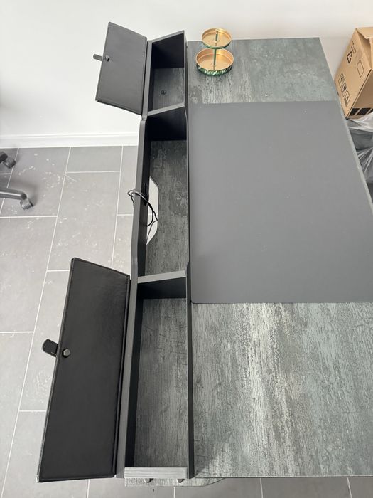 Birou de studiu Dark Metal 134x62x80