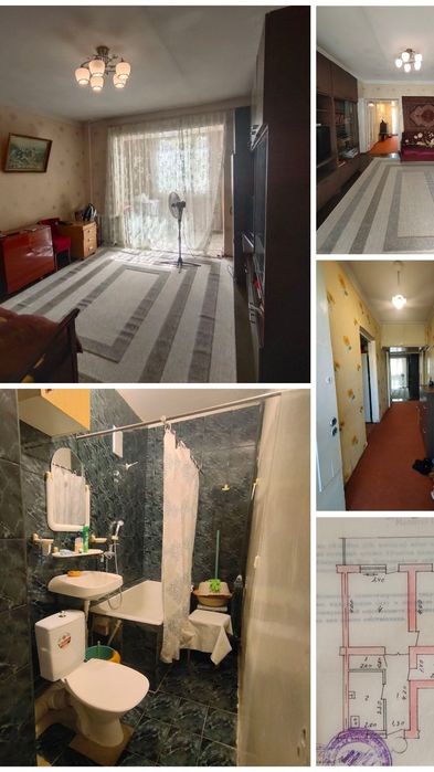 Продаётся 2 ком квартира. Паркентский рынок. Риезий
