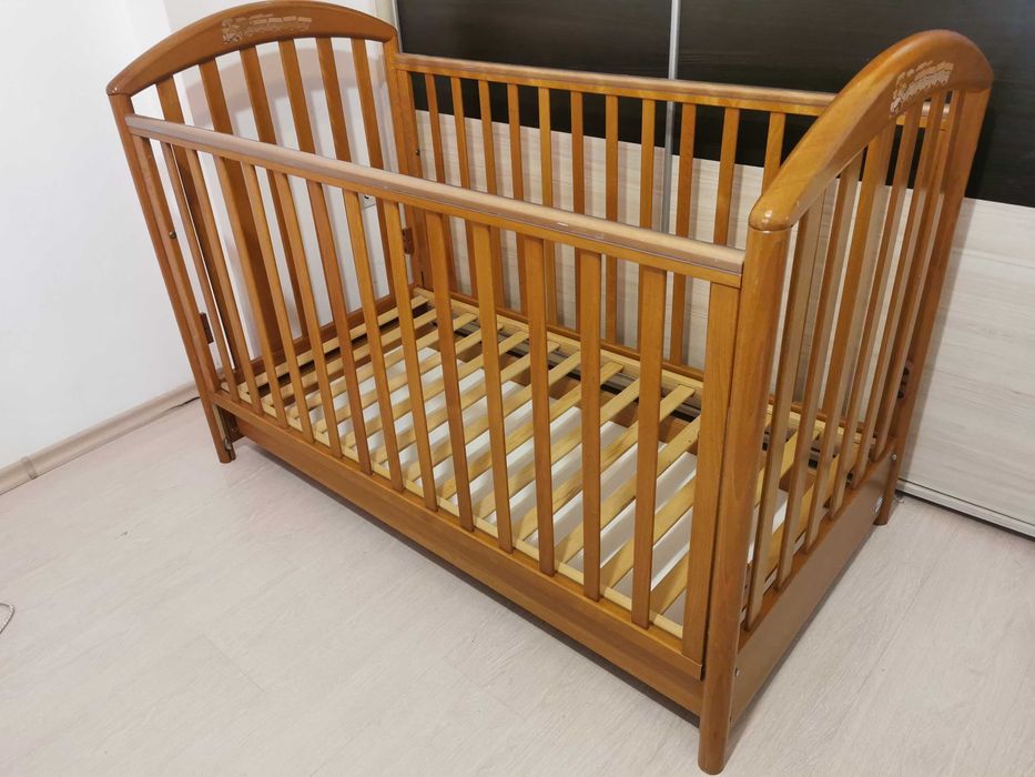 детска кошара PALI - Италия от масивно дърво с матрак