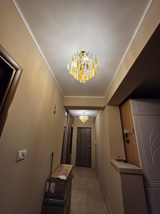 Set 2 candelabre de lux cu picături  amber