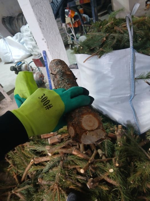 Готовые дрова в мешках