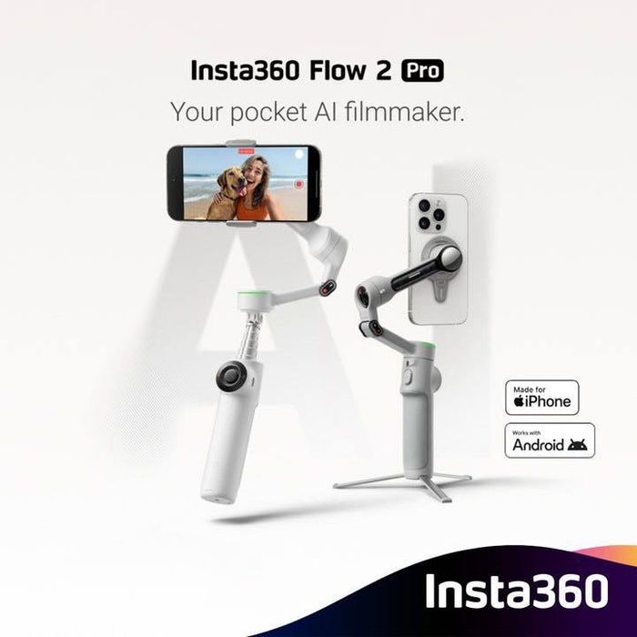 Insta 360 Flow 2 pro. Magsafe. Штатив. Стабилизатор.